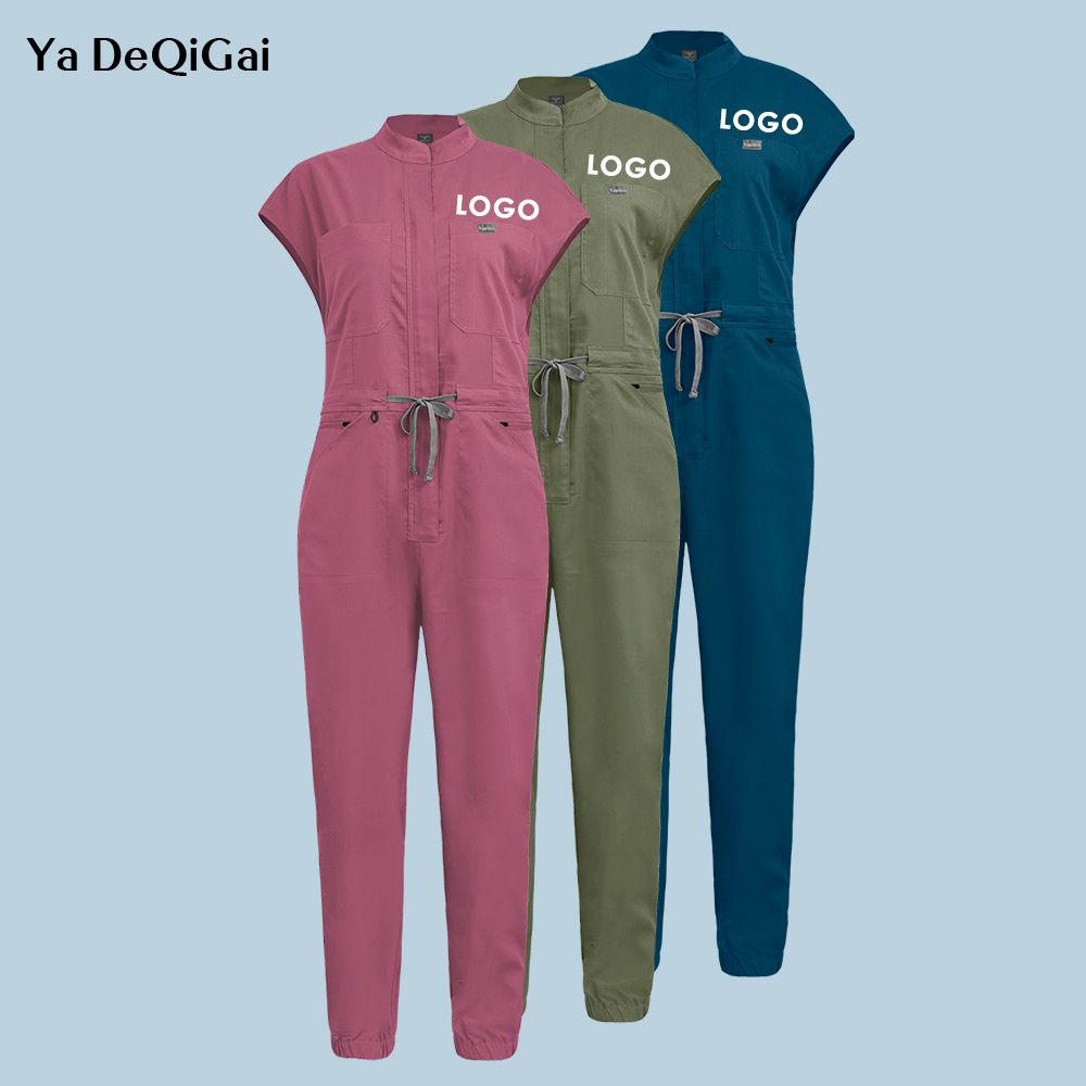 Medical Lab Logo - Neue medizinische Peelings Overalls Kurzarm Krankenpflege