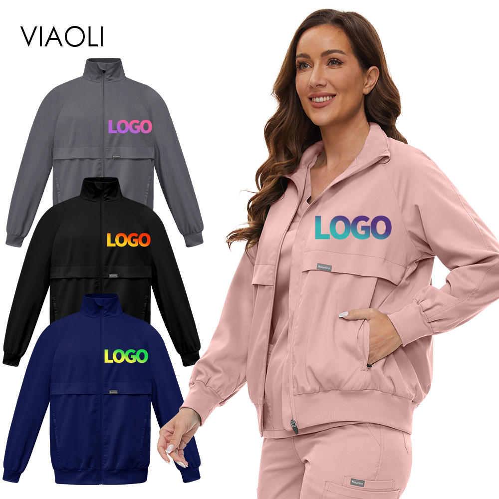 Medical Lab Logo - Arztkittel mit Eigenem Logo, Langarm-Jacke für