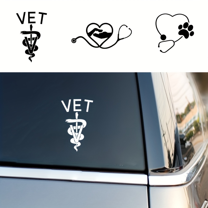 Medical Lab Logo - Veterinärladen Vinyl Wandaufkleber Stethoskop Hand und