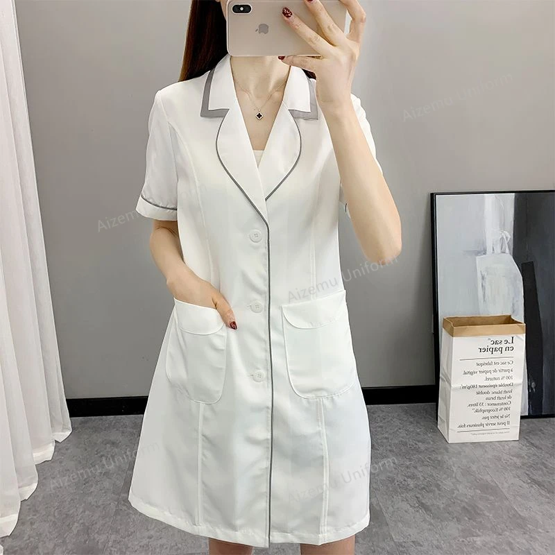 Kurze Spa-Uniformen für Damen, – Medical Lab Logo Bewertung und Preis